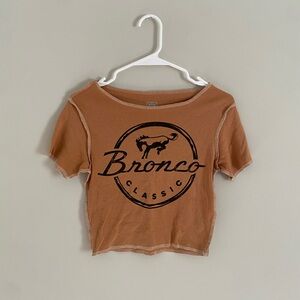 Ford Bronco Classic Brown Crop Top